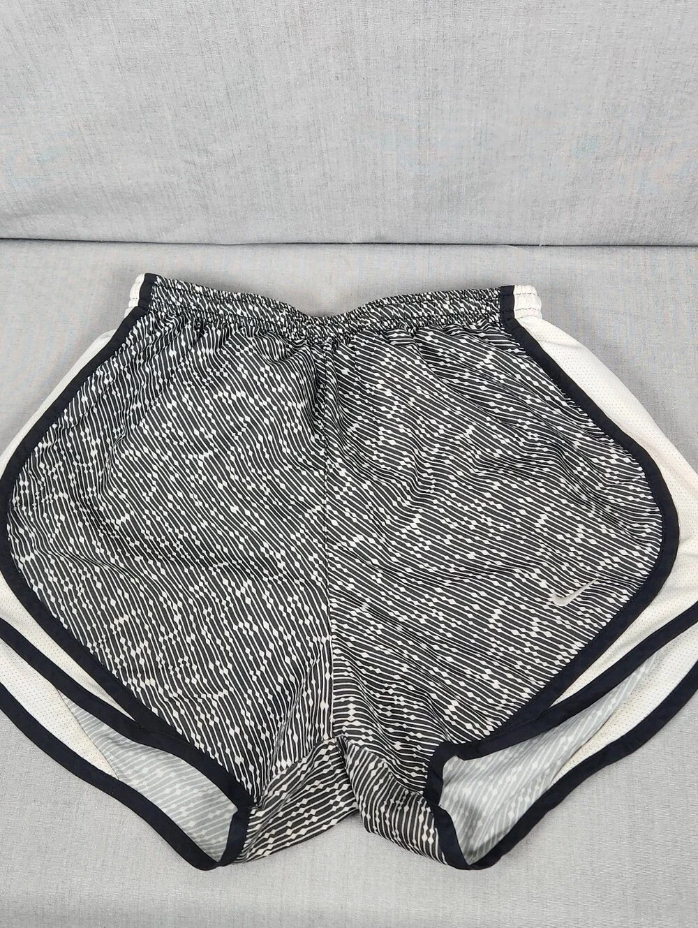 Nike Womens XS Running Shorts Gray White Vented 3